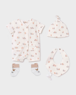 Natural Romper 4pc Set
